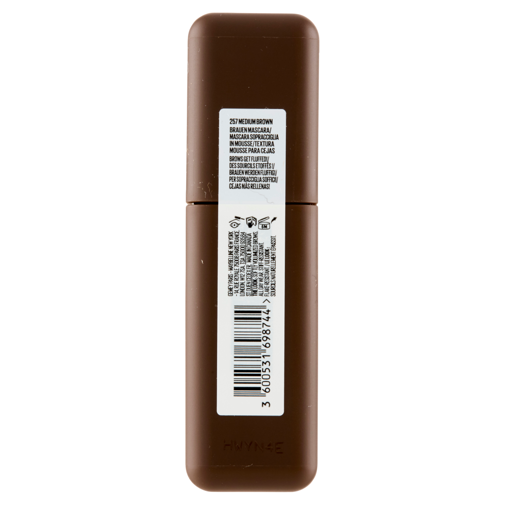 Maybelline New York Super Fluff Brow Mousse 257 Medium Brown 5 ml