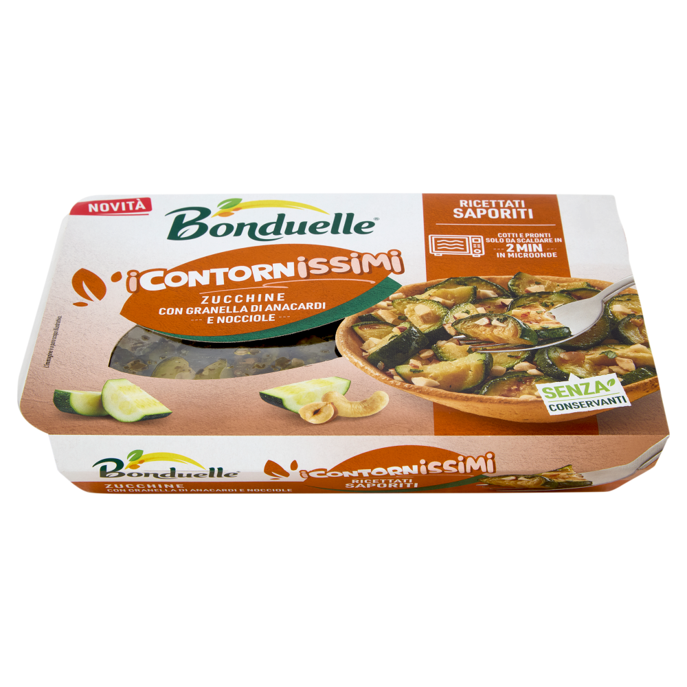 Bonduelle i Contornissimi Ricettati Saporiti Zucchine con Granella di Anacardi e Nocciole 220 g
