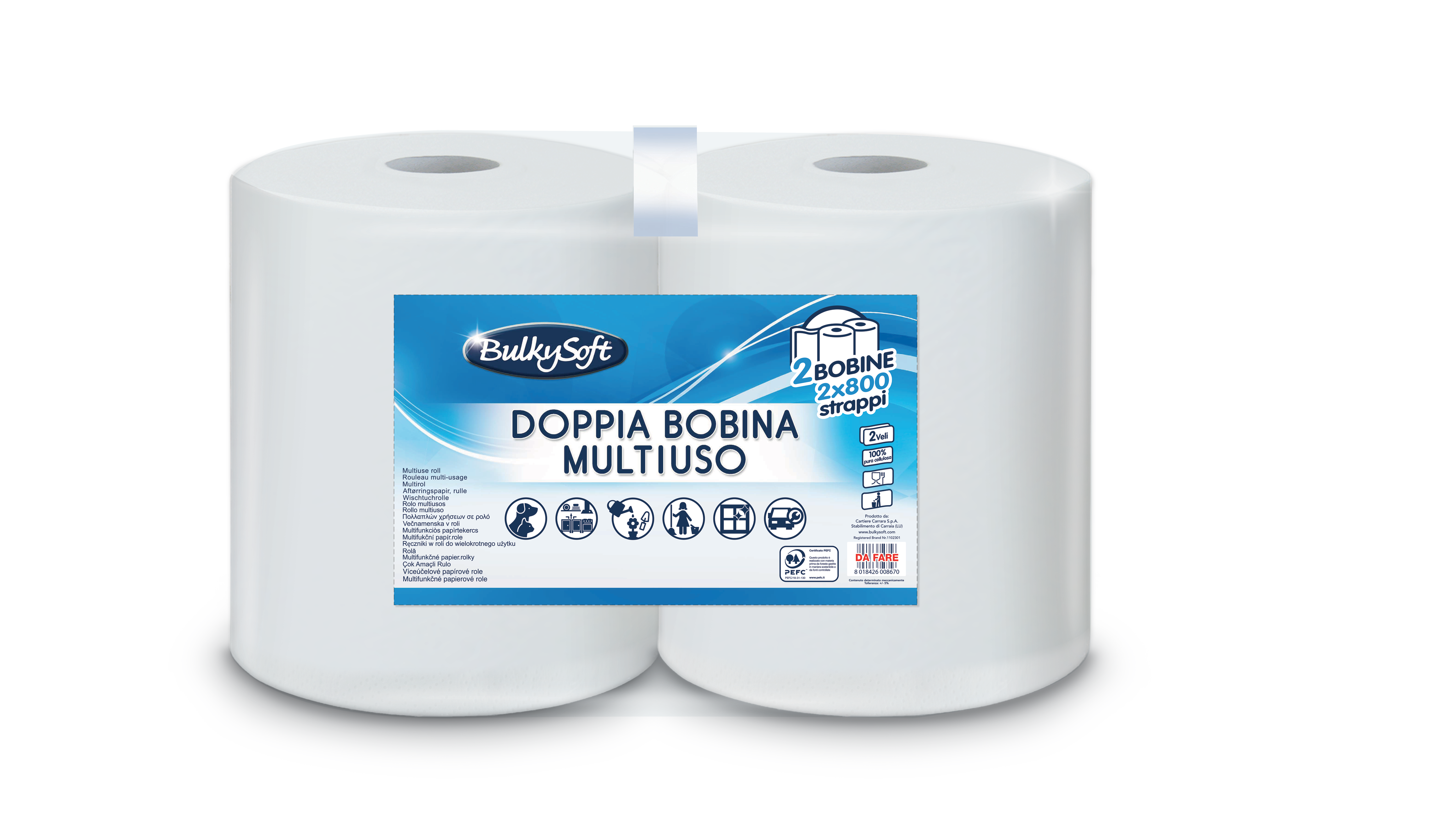 BulkySoft 55935.E20 asciugamano di carta Bianco 160 m