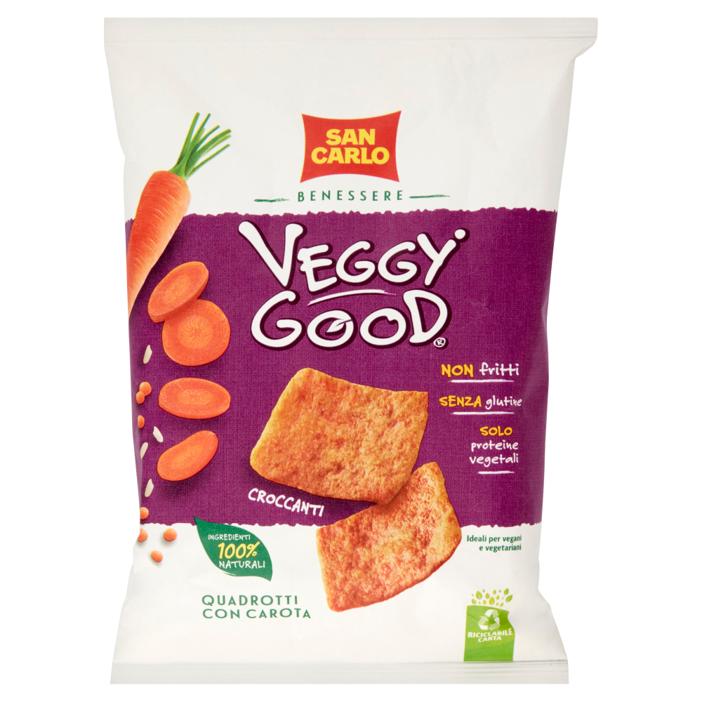 San Carlo Benessere Veggy Good Quadrotti con Carota 70 g