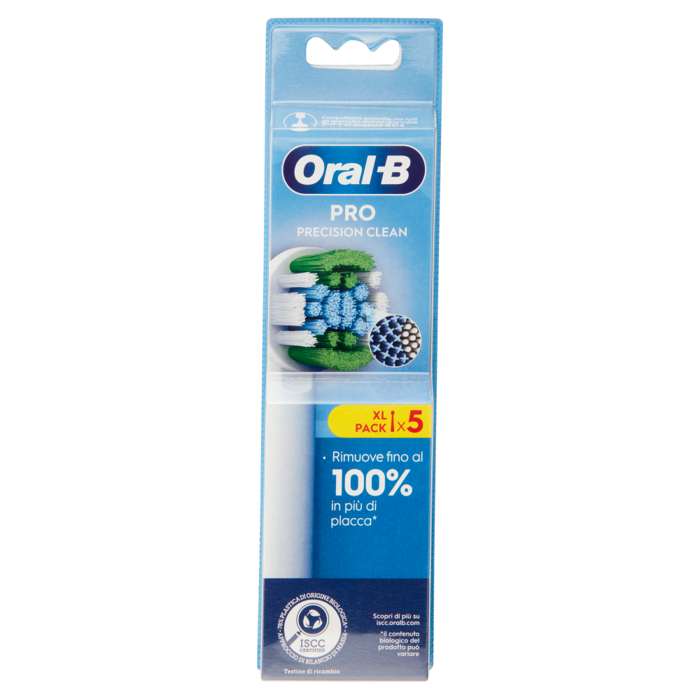 Oral-B Testine di Ricambio Pro Precision Clean per Spazzolino Elettrico Denti Ricaricabile 5 pz