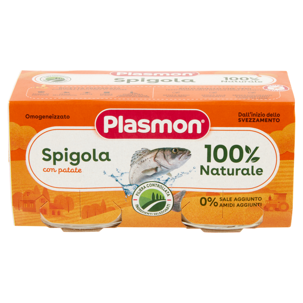 Plasmon Omogeneizzato Spigola con patate 2 x 80 g