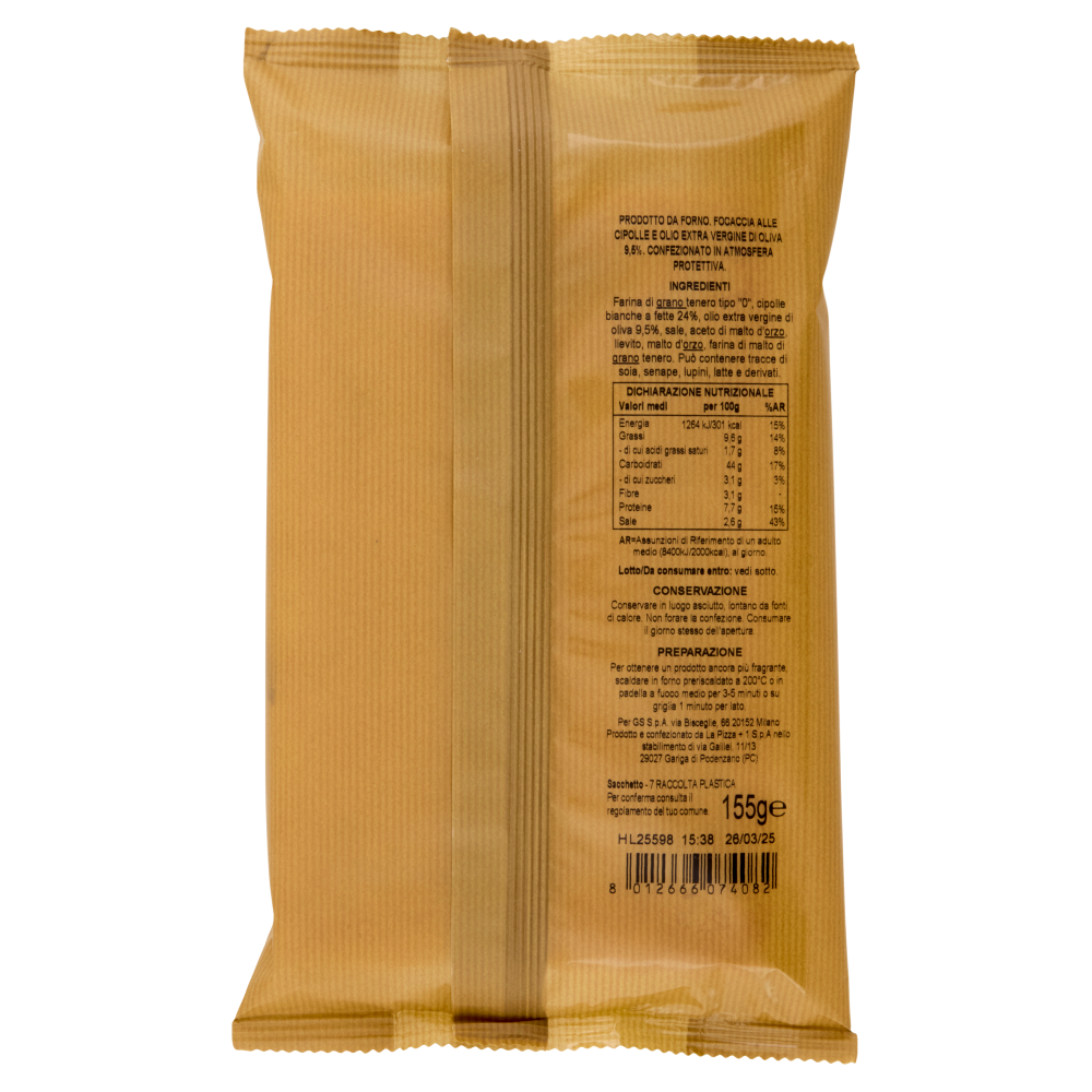 Carrefour il Mercato Focaccia alle Cipolle 155 g