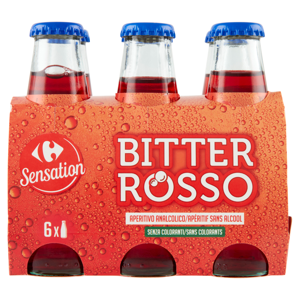 Carrefour Sensation Bitter Rosso 6 x 100 ml