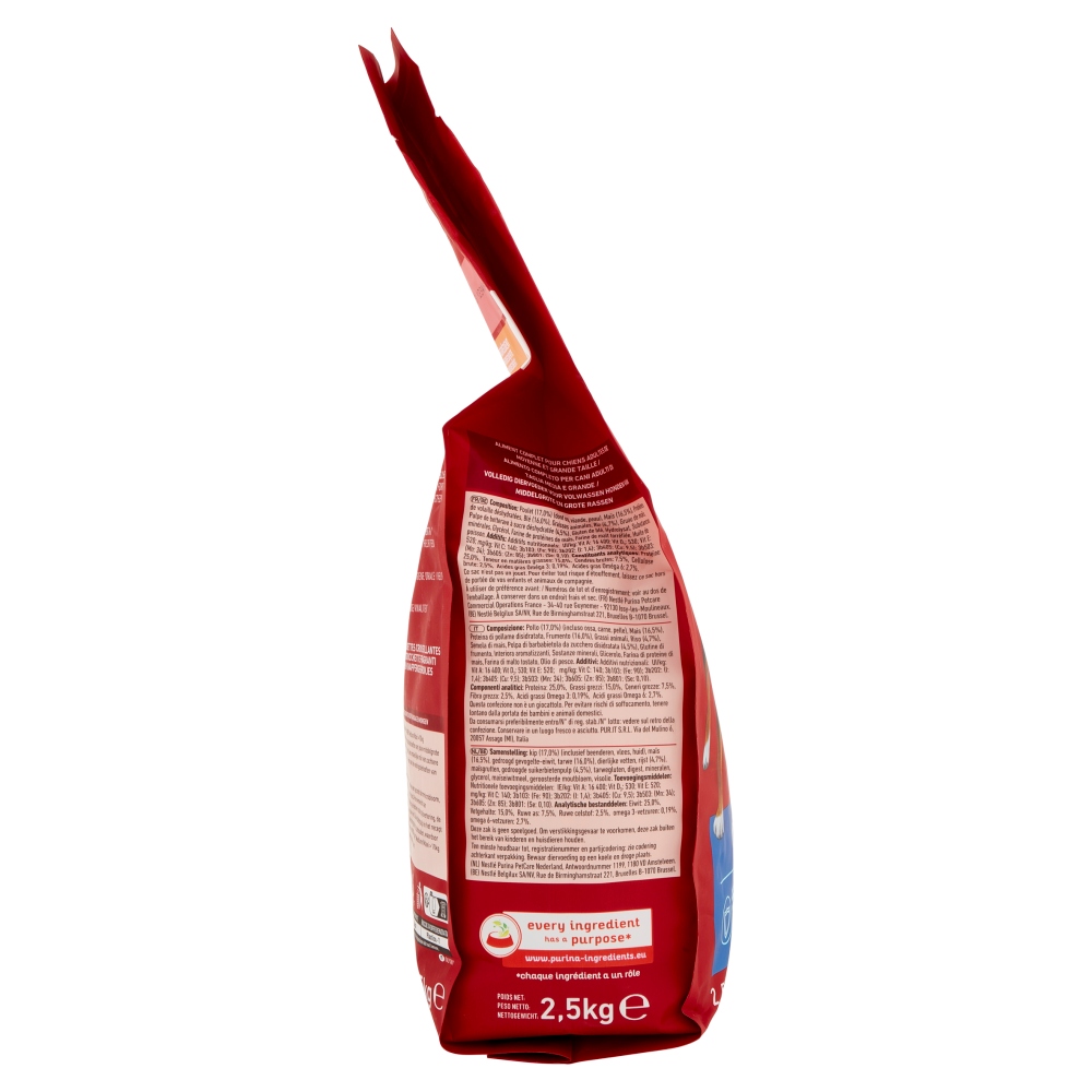 PURINA ONE Medium/Maxi Adult Ricco in Pollo con Riso 2,5 kg