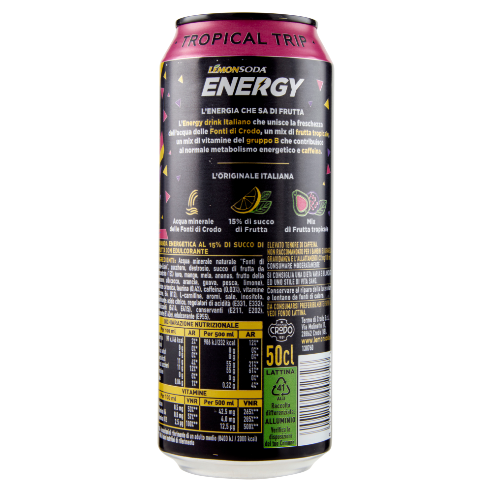 Lemonsoda Energy Tropical Trip 50 cl