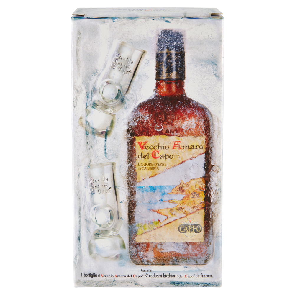 Caffo Vecchio Amaro del Capo 70 cl Confezione con 2 bicchieri