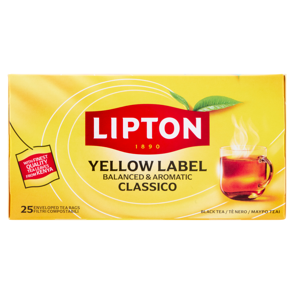 Lipton Yellow Label Classico 25 Filtri Compostabili 37,5 g