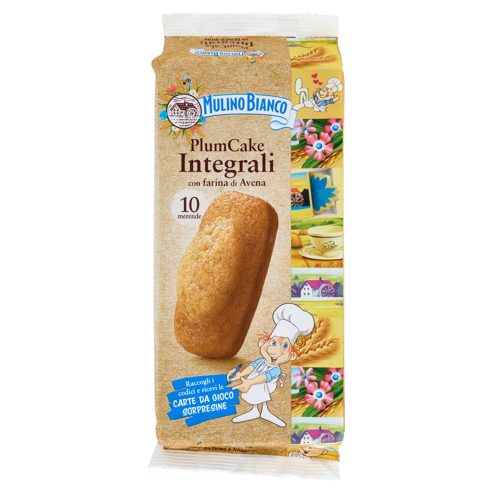 Mulino Bianco Plumcake Integrale Merenda con 100% Farina Integrale 10 pezzi 330g