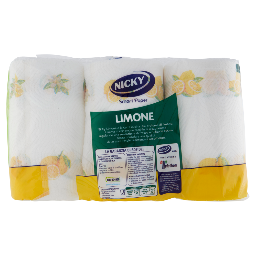 Nicky Limone Carta Cucina 6 pz