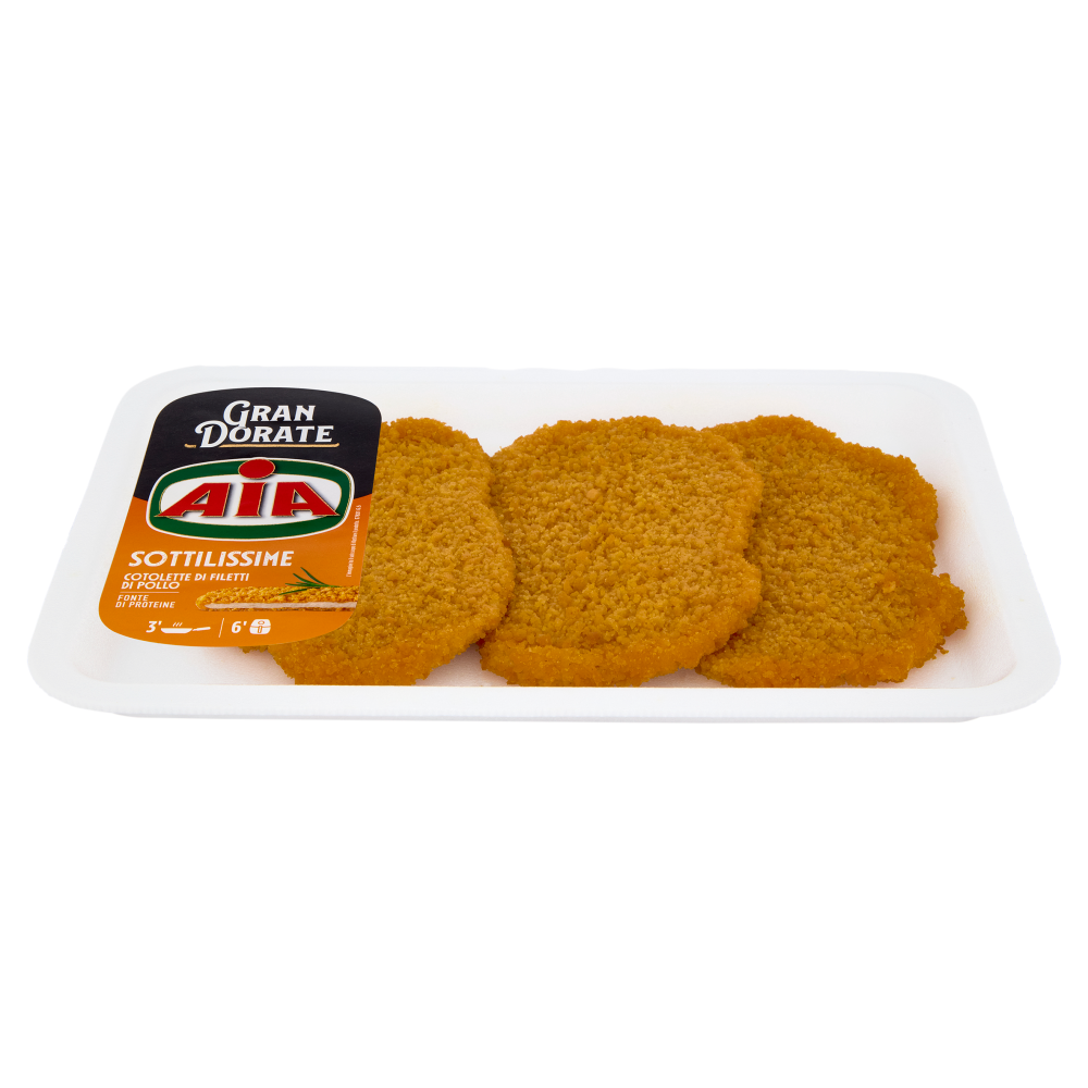 Aia Gran Dorate Sottilissime Cotolette di Filetti di Pollo 0,210 kg