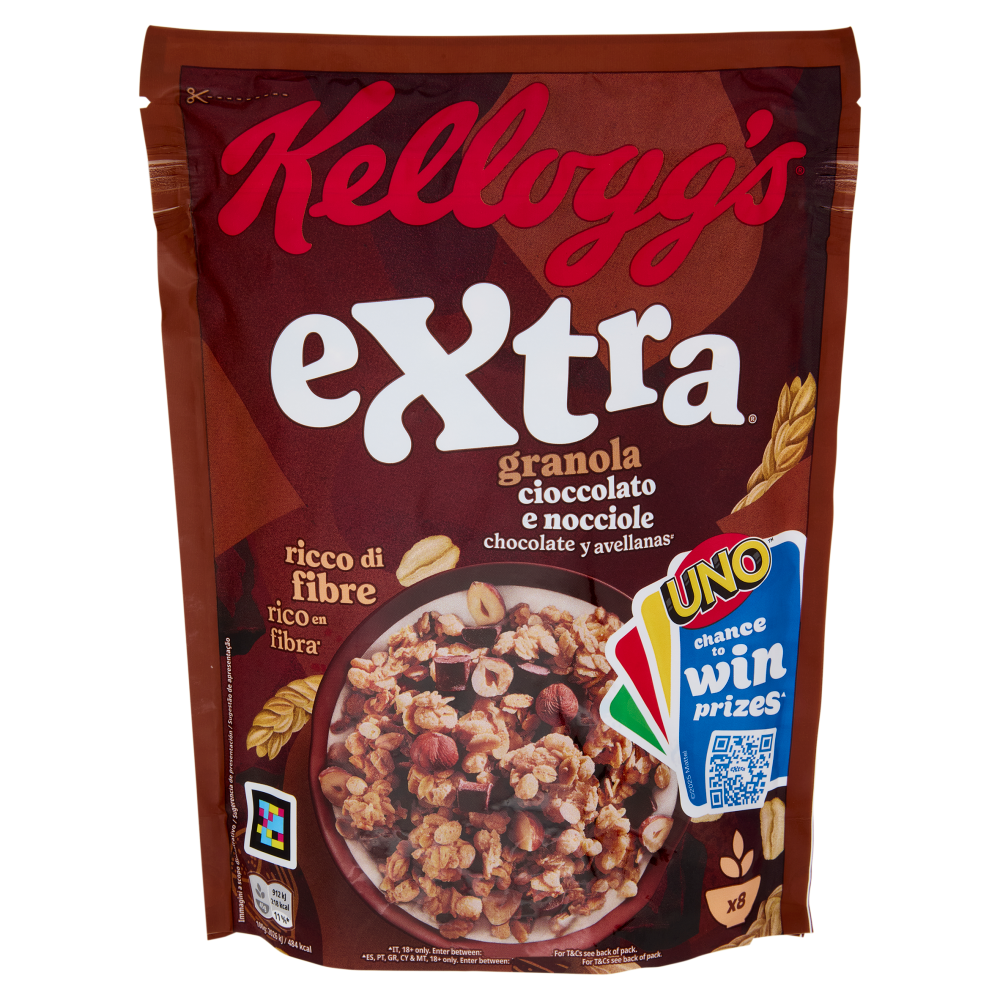 Kellogg's extra granola cioccolato e nocciole 375 g