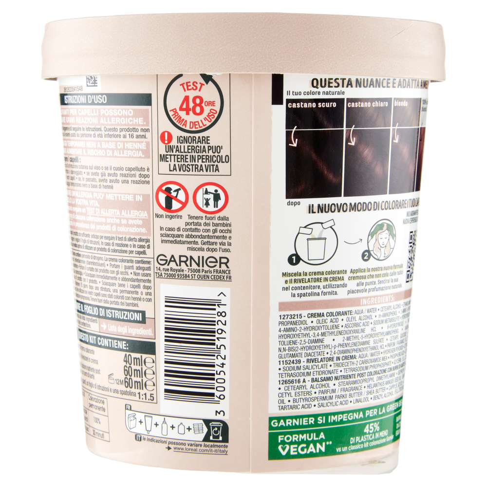 Garnier GOOD 4.15 Castano Freddo Nocciola, colorazione permanente senza ammoniaca