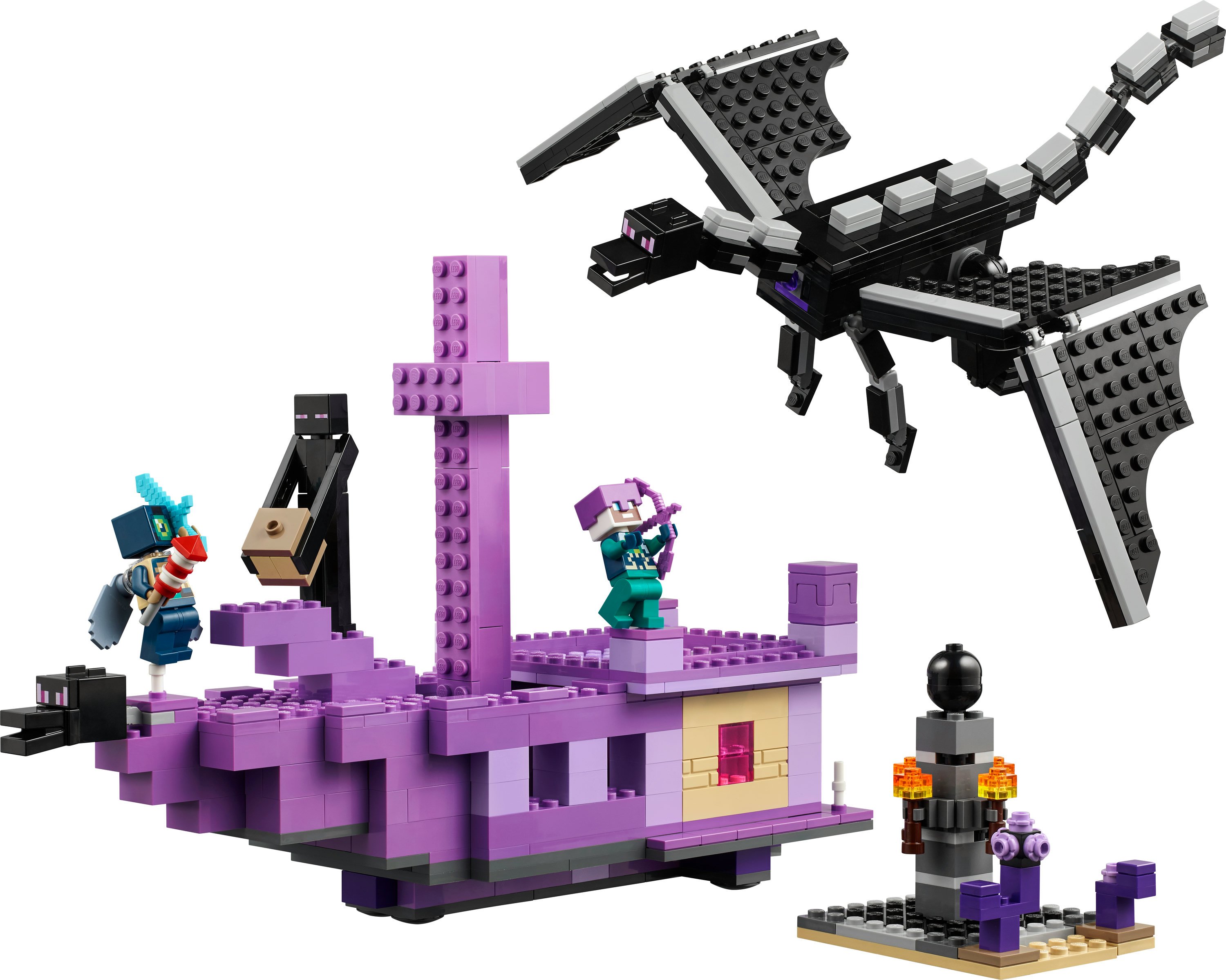 LEGO Minecraft L&rsquo;Enderdrago e la Nave dell&rsquo;End