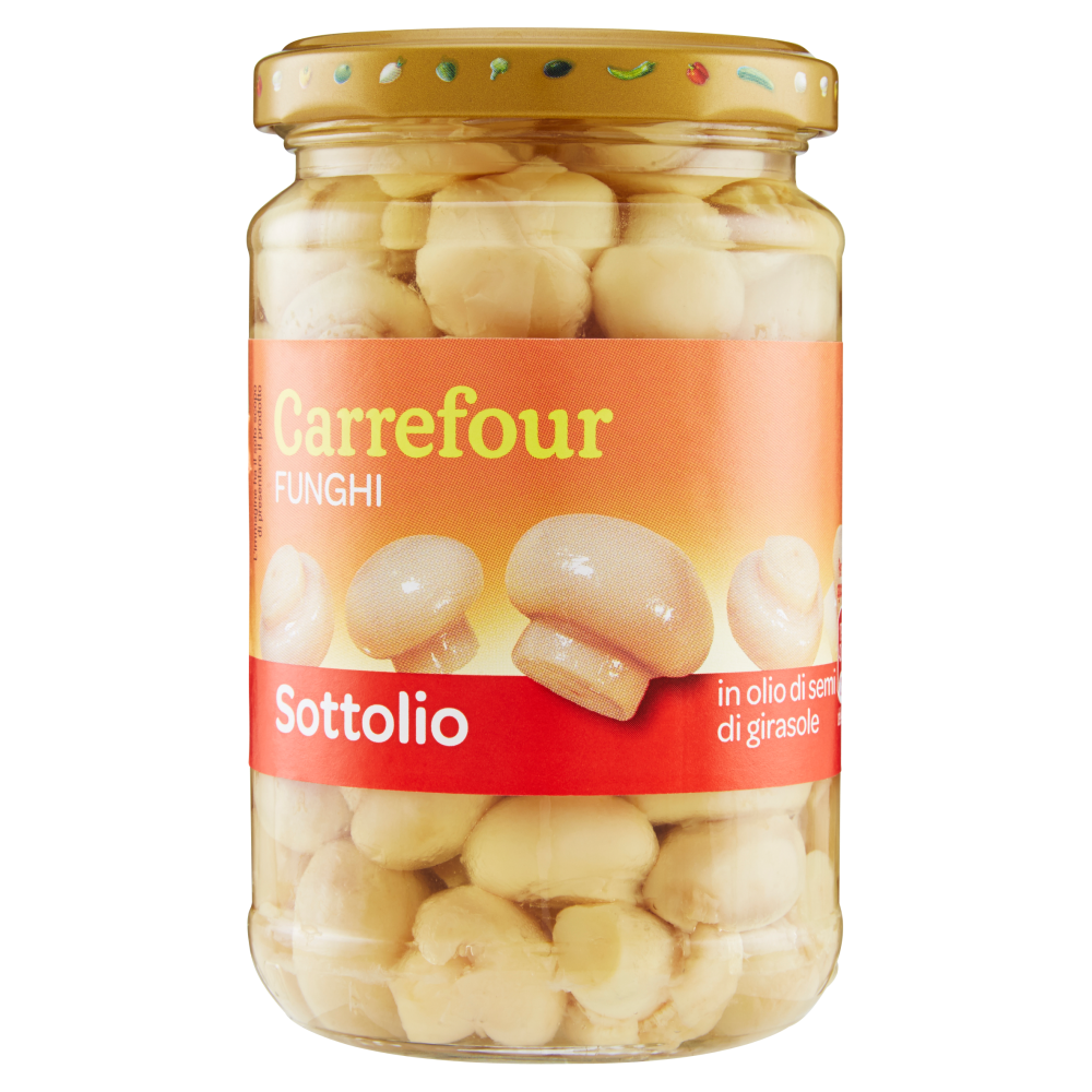 Carrefour Sottolio Funghi in olio di semi di girasole 280 g