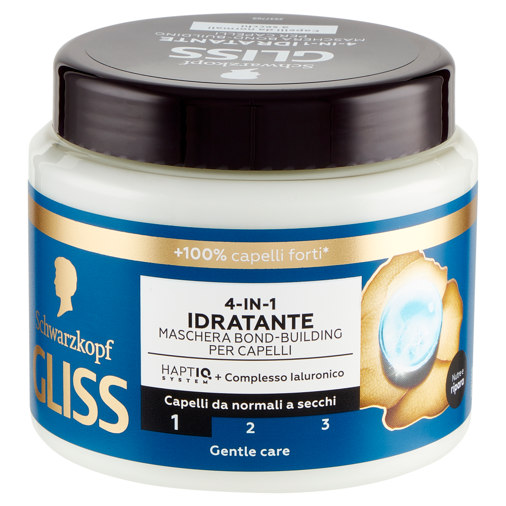 Gliss 4-in-1 Idratante Maschera Bond-Building per Capelli 400 ml
