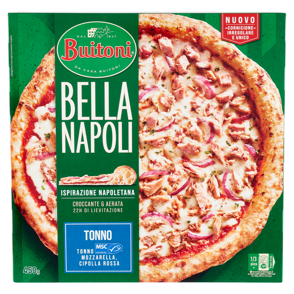 BUITONI Bella Napoli Tonno Pizza surgelata (1 pizza) 450g Carrefour