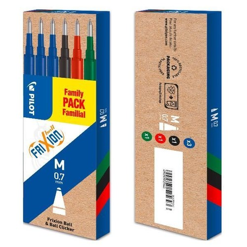 Pilot 3802807 ricaricatore di penna Nero, Blu, Verde, Rosso 6 pz