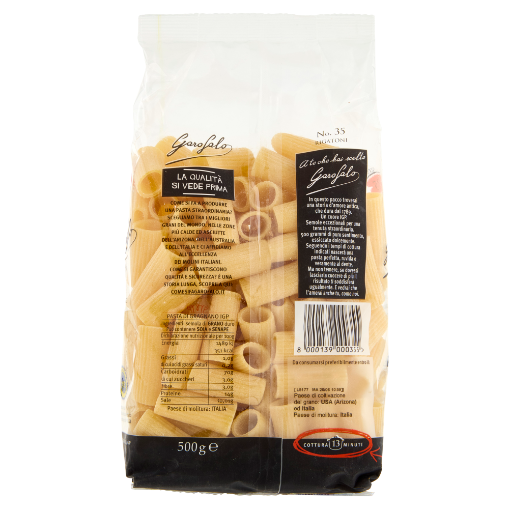 Garofalo Rigatoni 35 Pasta di Gragnano IGP 500 g