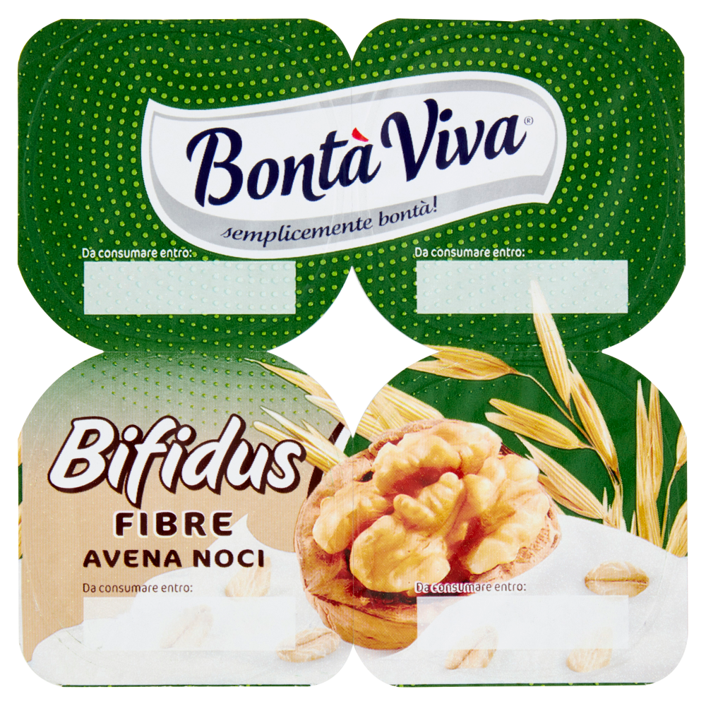 Bont&agrave; Viva Bifidus Fibre Avena Noci 4 x 125 g