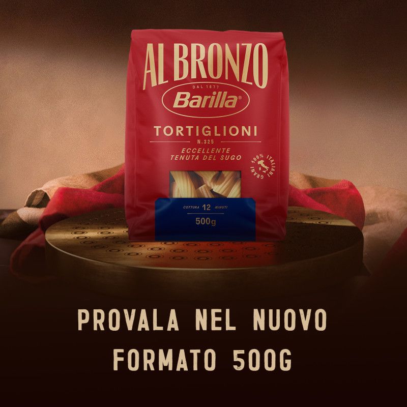 Barilla Al Bronzo Pasta Tortiglioni 500g