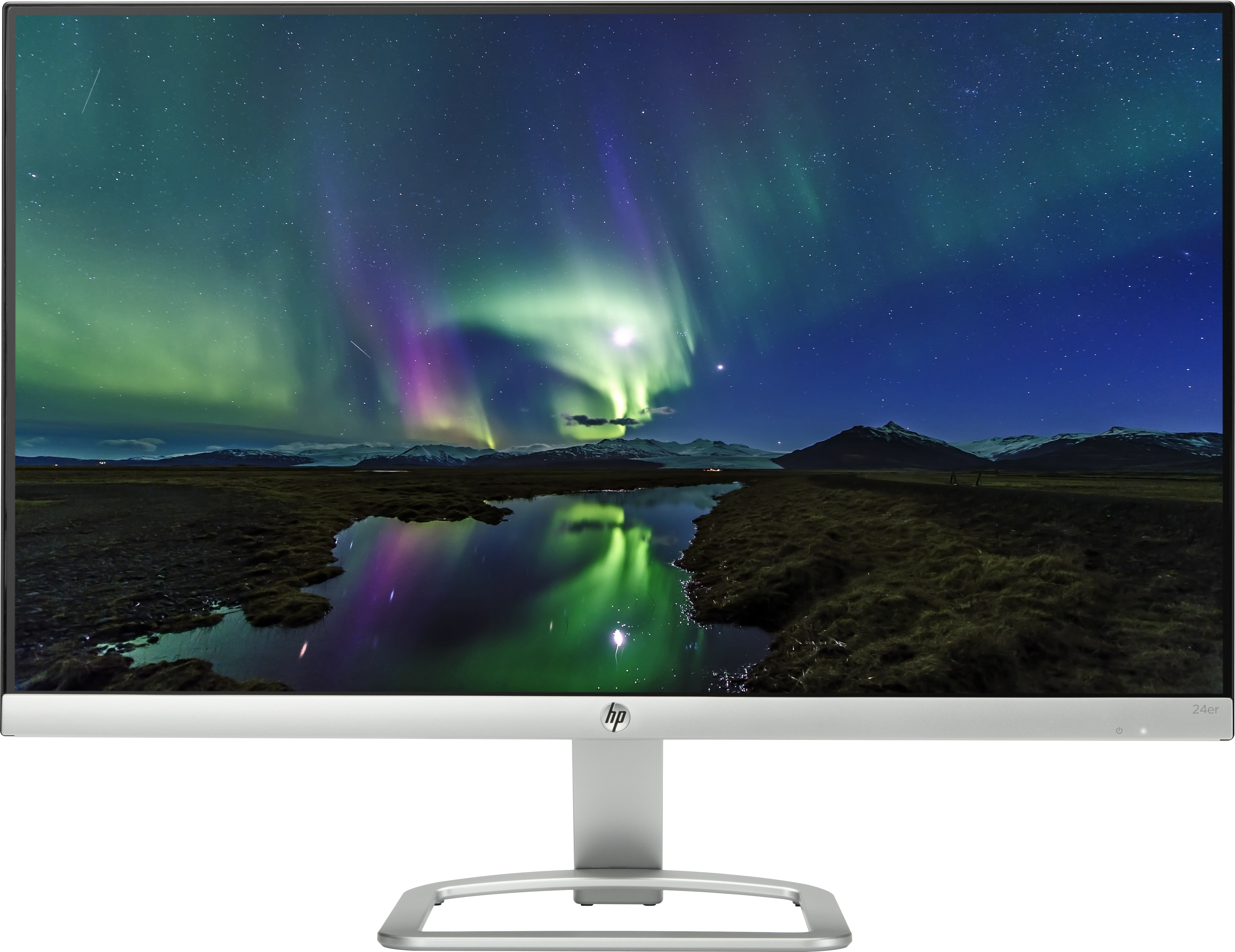 HP &Eacute;cran 24er de 60,45 cm (23,8 pouces) Monitor PC 60,5 cm (23.8") 1920 x 1080 Pixel Full HD LED Argento, Bianco