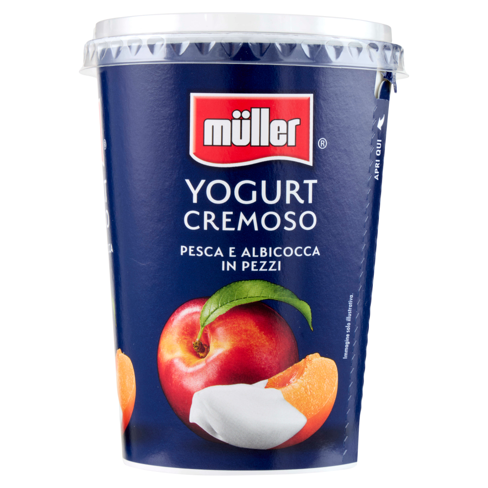 müller Yogurt Cremoso Pesca e Albicocca in Pezzi 500 g