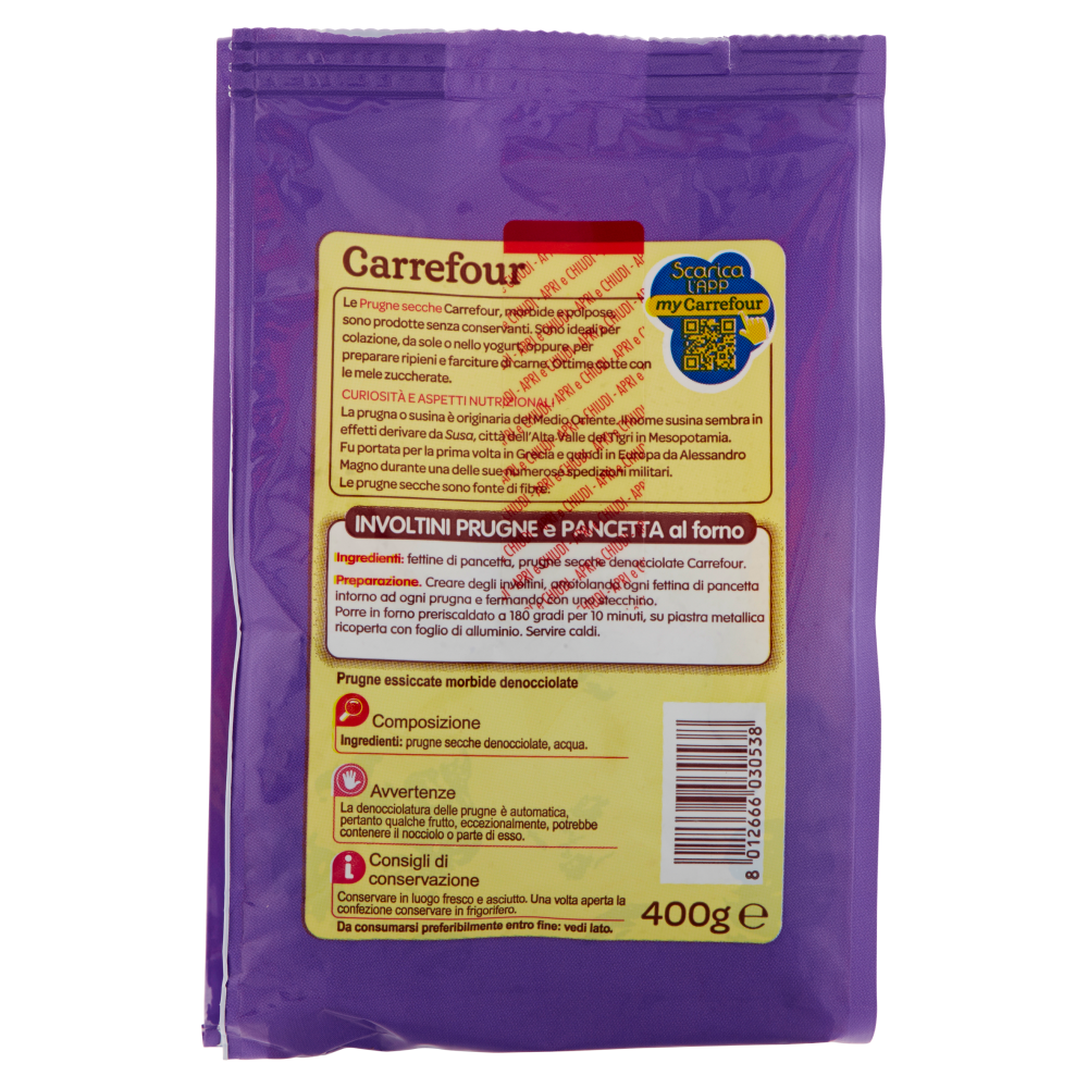 Carrefour Prugne secche Denocciolate 400 g