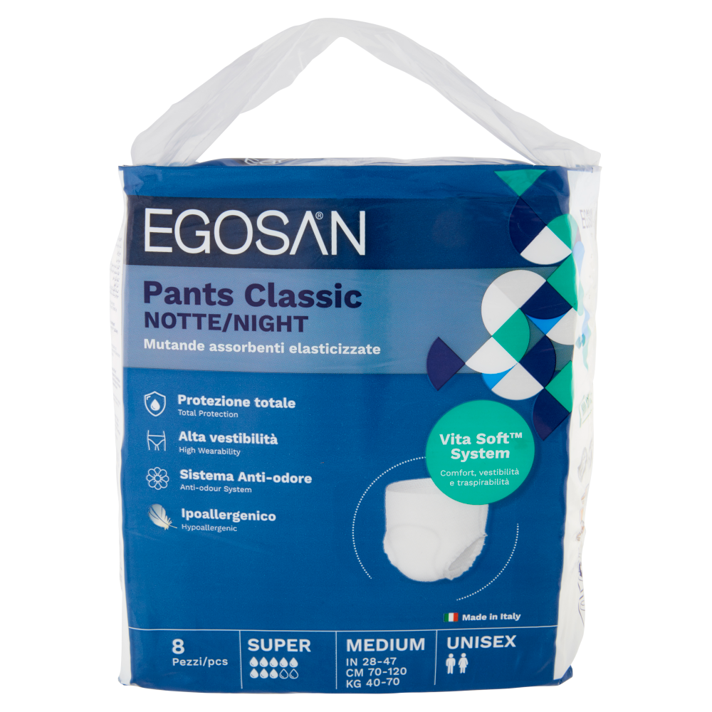 Egosan Pants Classic Notte Medium Unisex 8 pz