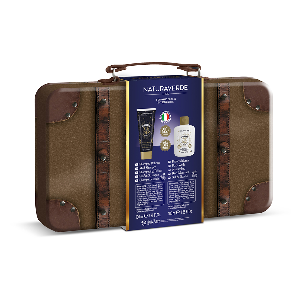 HARRY POTTER GIFT SET (Bagnoschiuma 100 ml+Shampoo 100 ml+ Valighetta in latta)