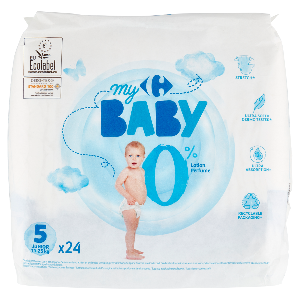 Carrefour my Baby Pannolini 5 Junior 11-25 kg 24 pz