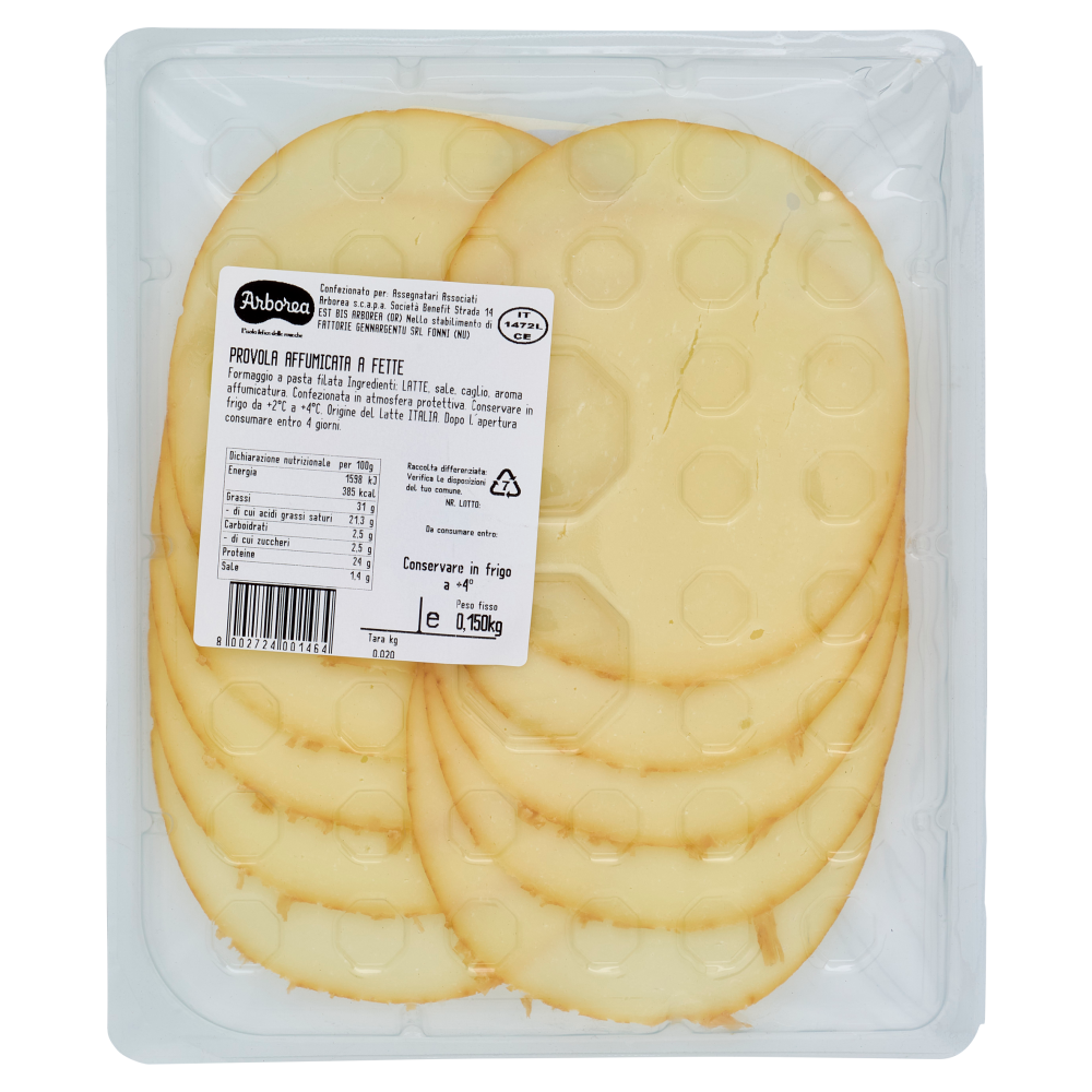 Arborea Provola Affumicata a Fette 0,150 kg