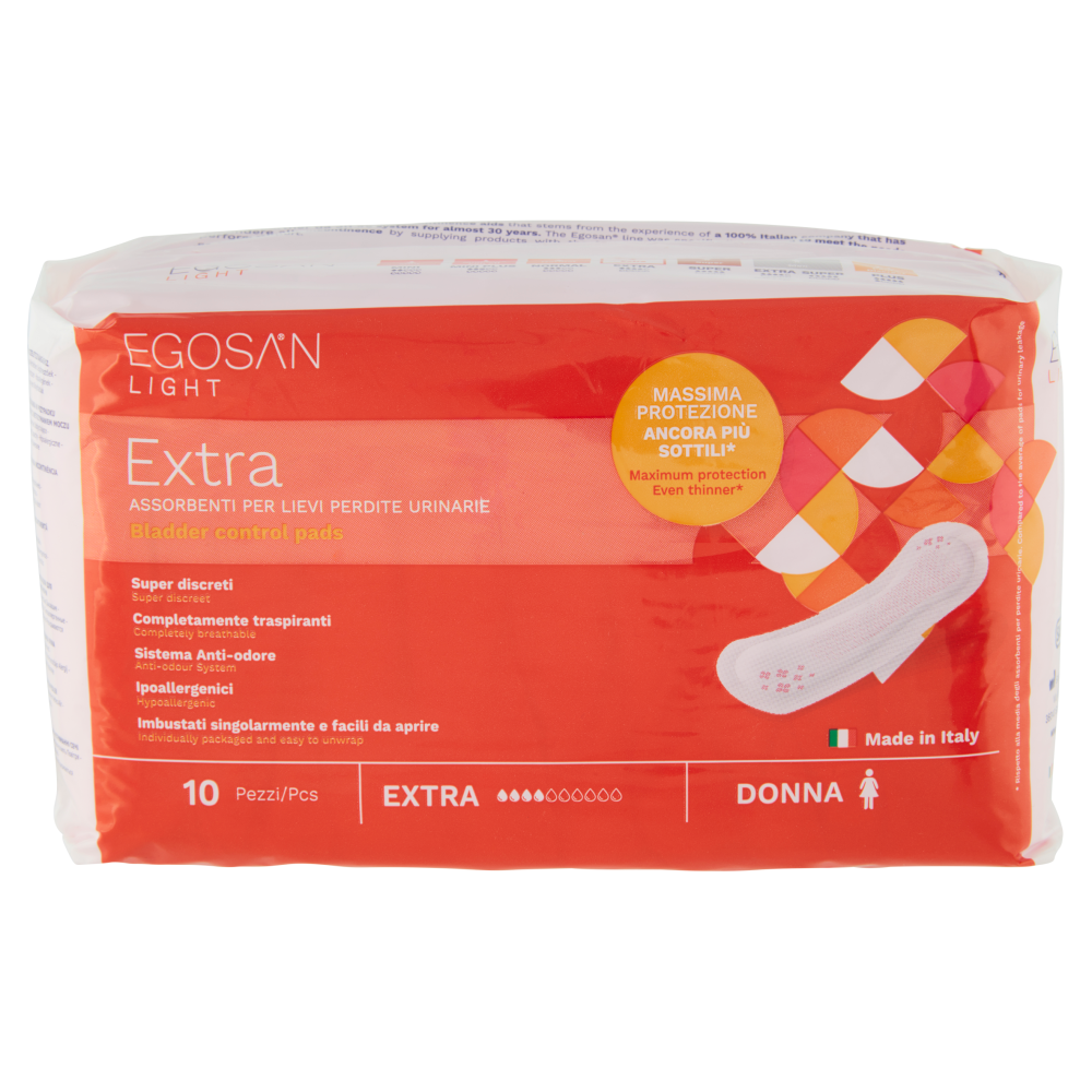 Egosan Light Extra Assorbenti per Lievi Perdite Urinarie Donna 10 pz