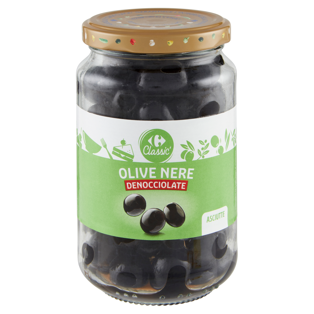 Carrefour Classic Olive Nere Denocciolate Asciutte 160 g