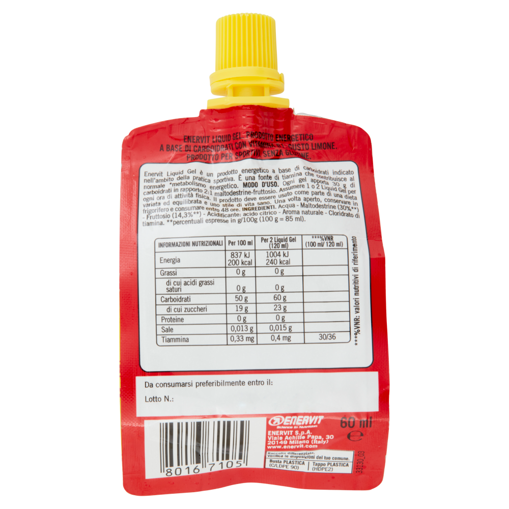 Enervit Liquid Gel Lemon Flavour 60 ml