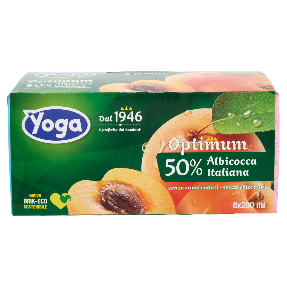 Yoga Optimum 50% Albicocca Italiana 6 x 200 ml