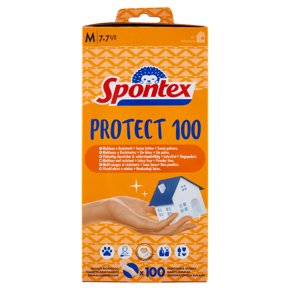 Spontex Guanti Usa&Getta Protect 100 tg M