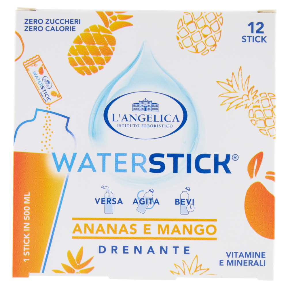 L'Angelica Waterstick Ananas e Mango Drenante 12 x 2 g
