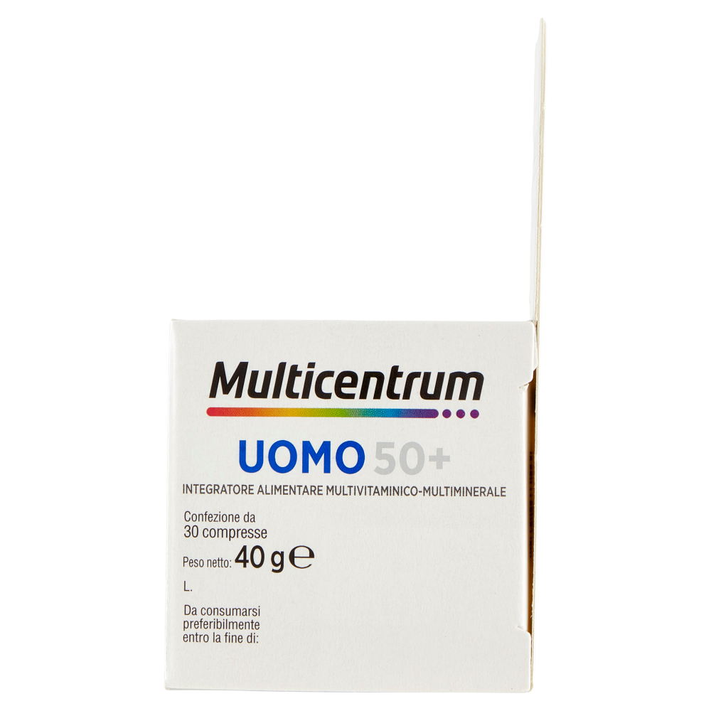Multicentrum Uomo 50+ Integratore Multivitaminico con Vitamina D, B12, Calcio e Magnesio 30 cpr 40 g