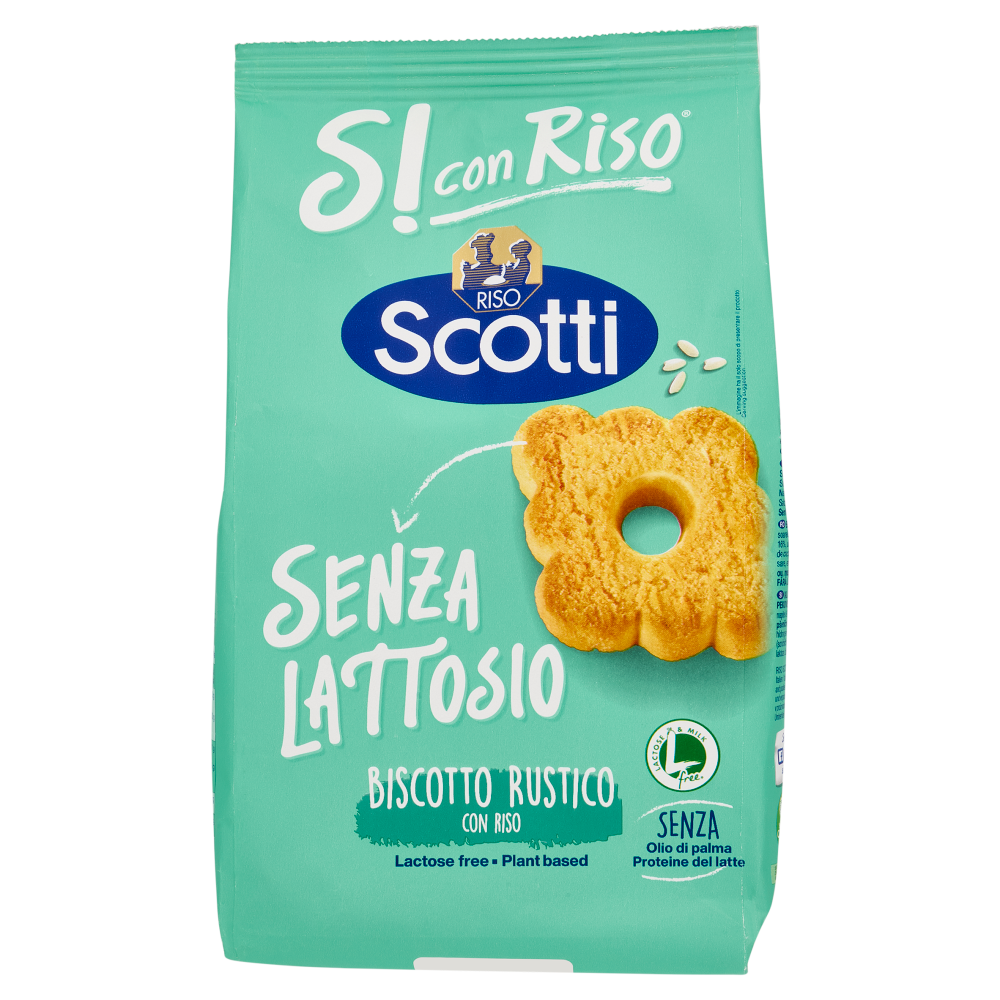 Riso Scotti Si con Riso Senza Lattosio Biscotto Rustico con Riso 350 g