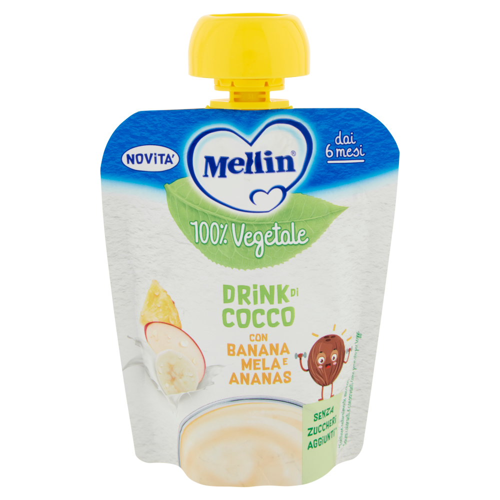 Mellin Drink di Cocco con Banana Mela e Ananas 90 g
