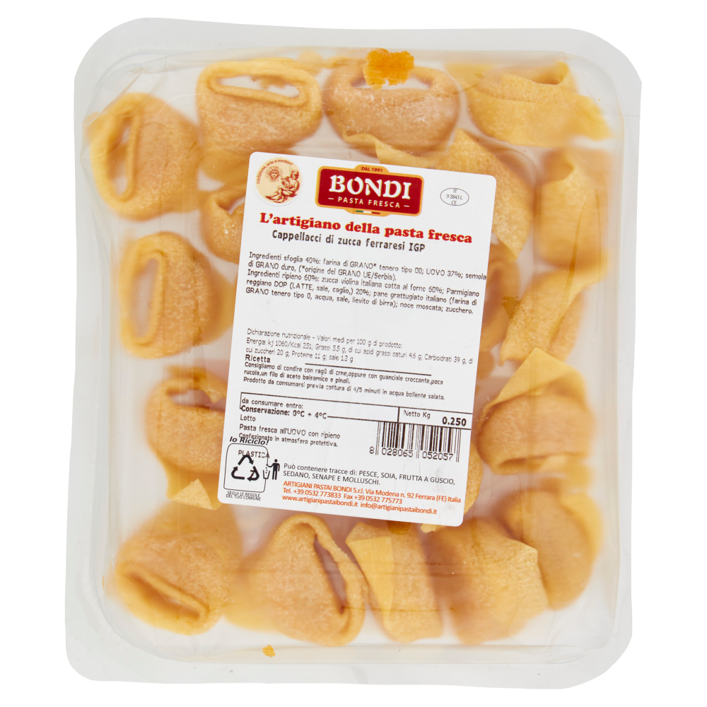 Bondi Cappellacci di zucca ferraresi IG0,250 KG