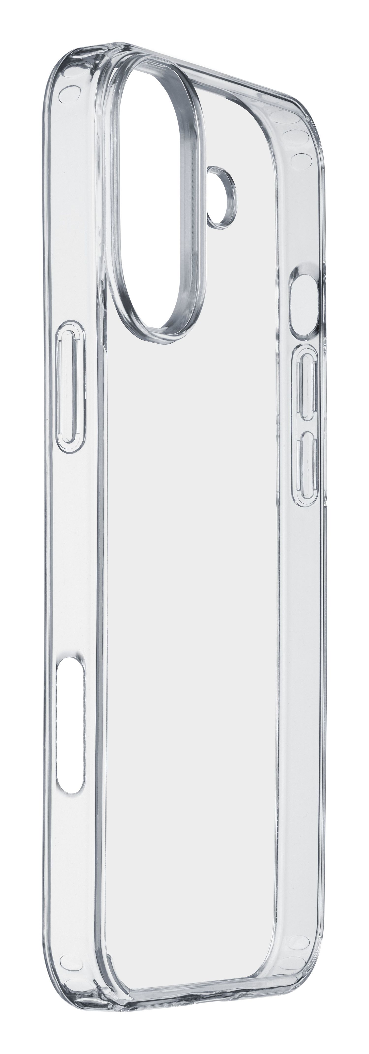 Cellularline Clear Strong - iPhone 16 Plus Custodia rigida con bordi in gomma