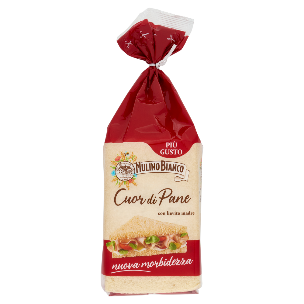 Mulino Bianco Cuor di Pane Pane Bianco Ideale per Tramezzino Nuova Morbidezza 325g