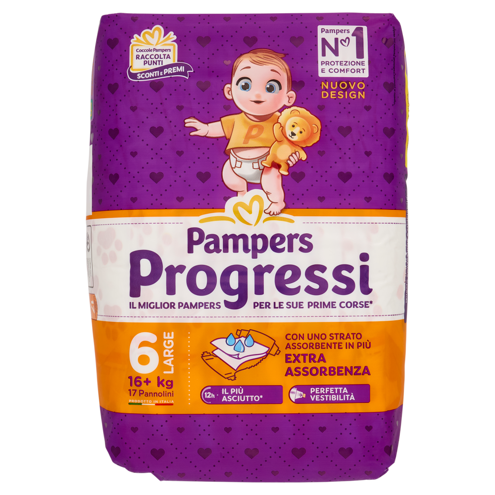 Pampers Progressi Large 17 pz