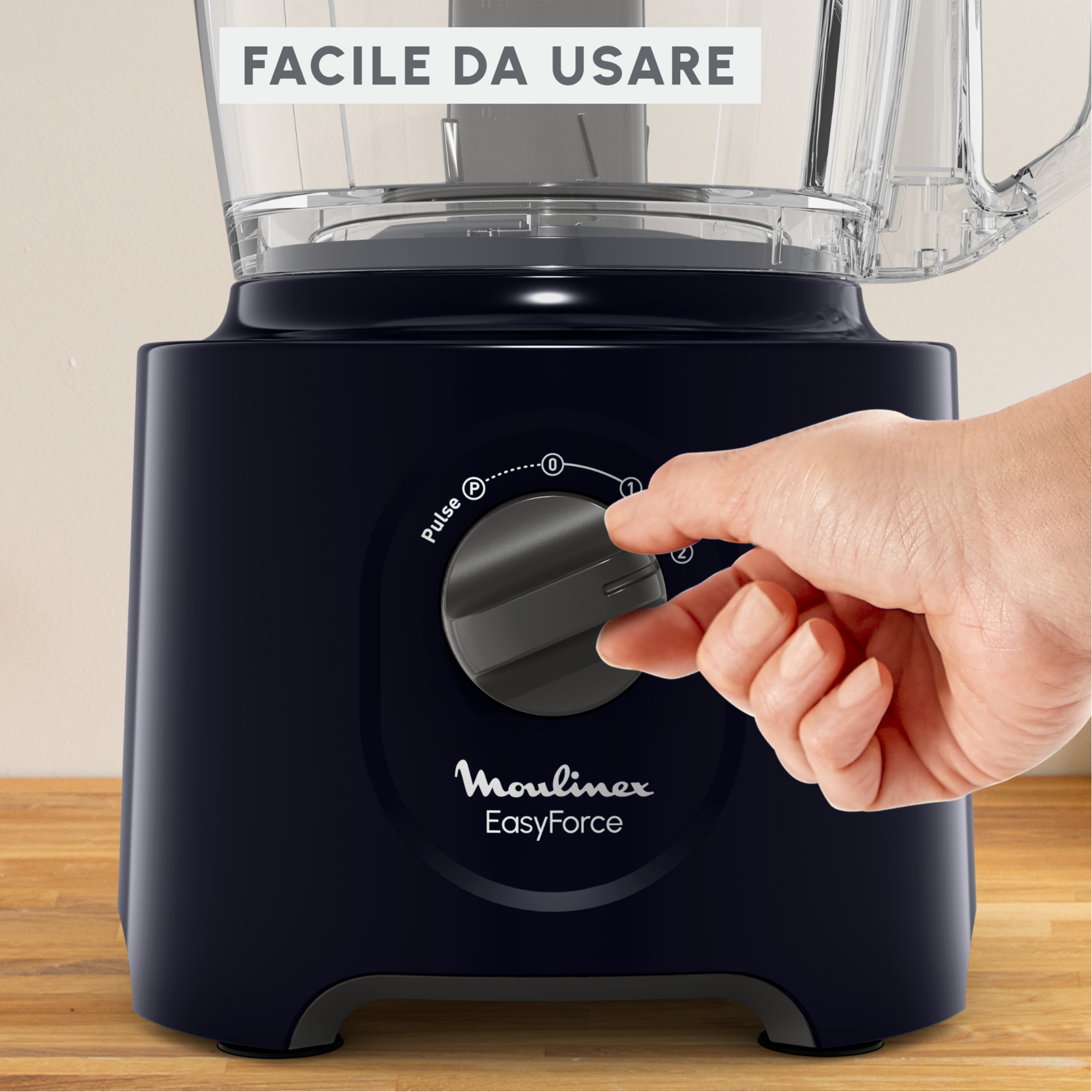 Moulinex FP2428 Easy Force, Robot da Cucina, 4 Accessori, 15 Funzioni