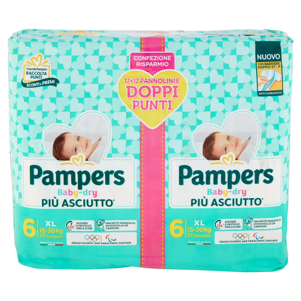 Pampers Baby-dry XL 17 + 17 pz