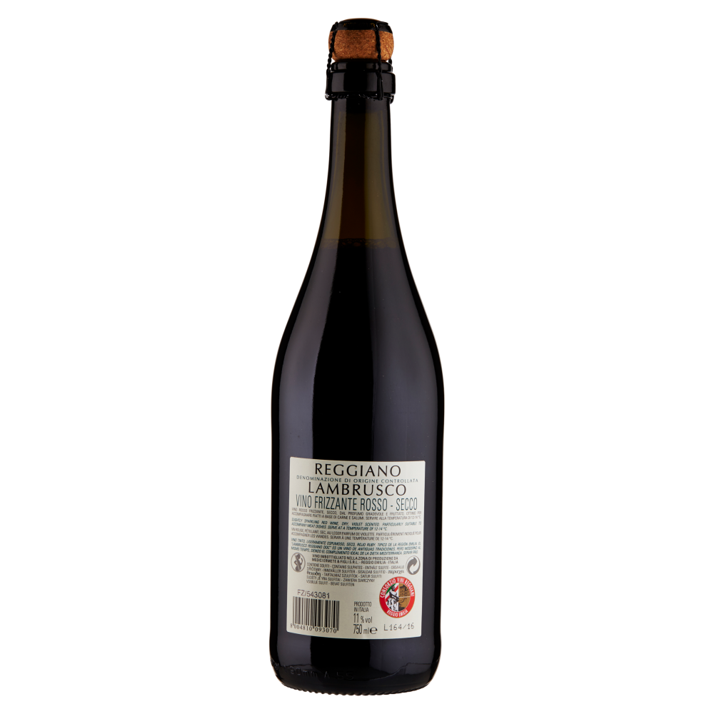 Medici Ermete Reggiano DOC Lambrusco Vino Frizzante Rosso Secco 750 ml