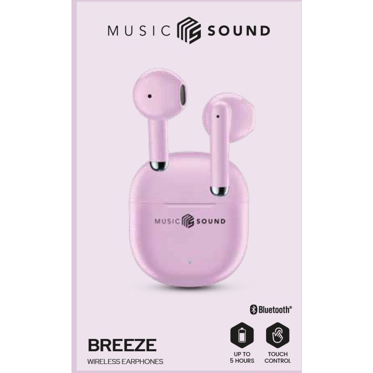 Music Sound Breeze Auricolare Bluetooth a capsula con case colorata