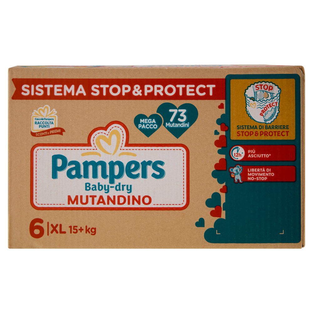 Pampers Baby-dry Mutandino XL 73 pz